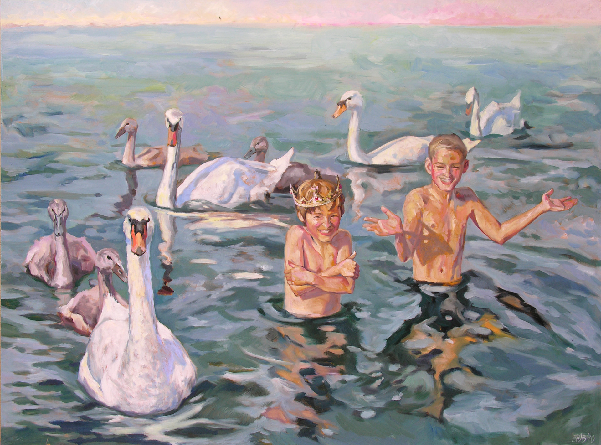 Gemälde von Julia Belot: Glücklich wie die Könige, Öl auf Leinwand, 120 cm x 160 cm, 2010