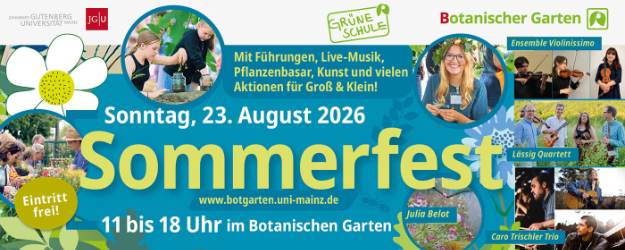 Sommerfest 2026 im Botanischen Garten der JGU
